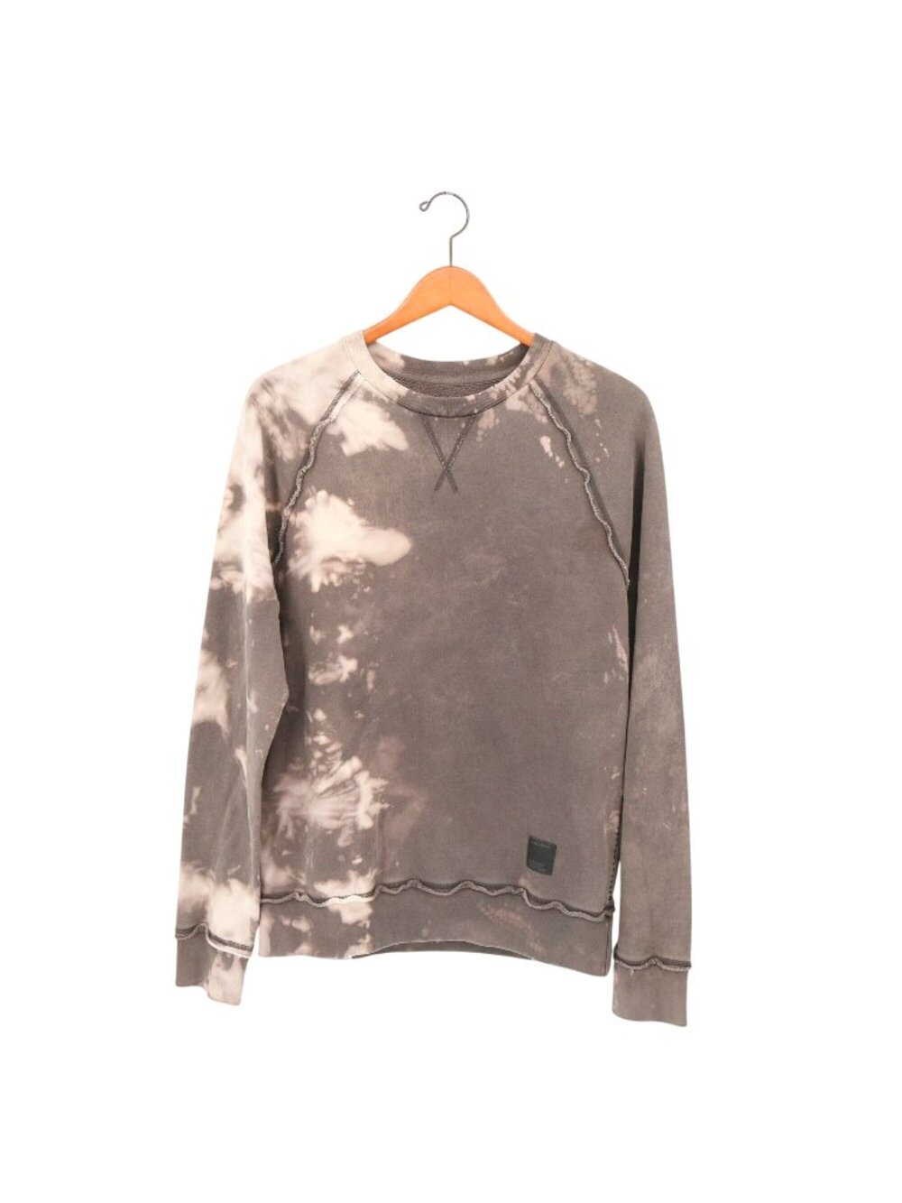 Boda Skins Nathan Alexander Organic Cotton Brown Tie Dye Distressed Sweatshirt M